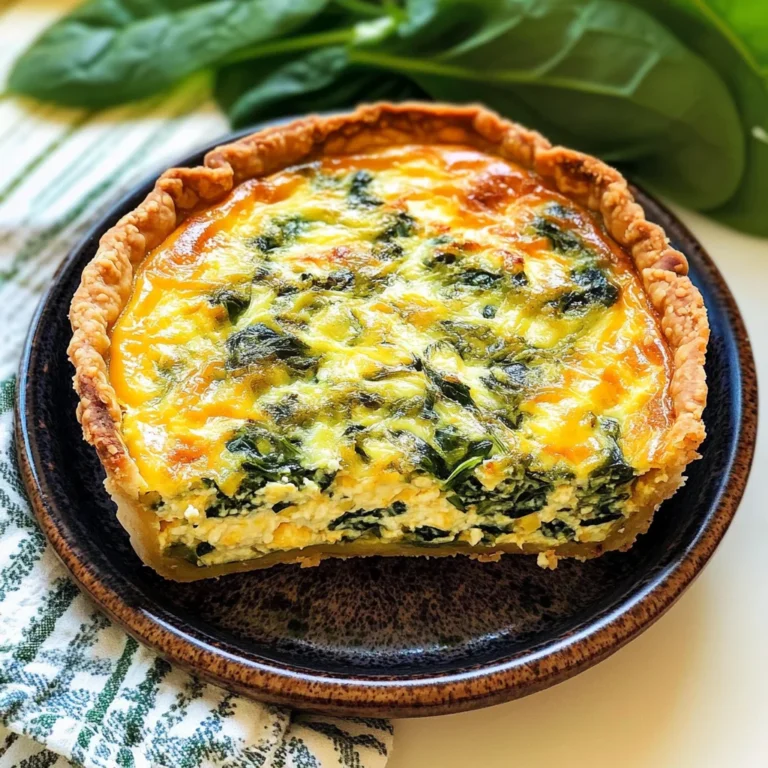 Cottage Cheese and Spinach Crustless Quiche