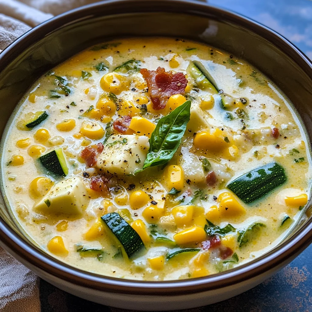 Summer Corn and Zucchini Chowder Recipe