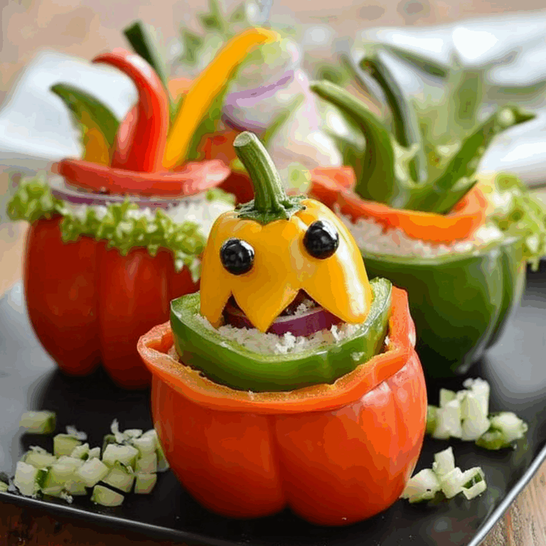 Monster Bell Pepper Salad Cups