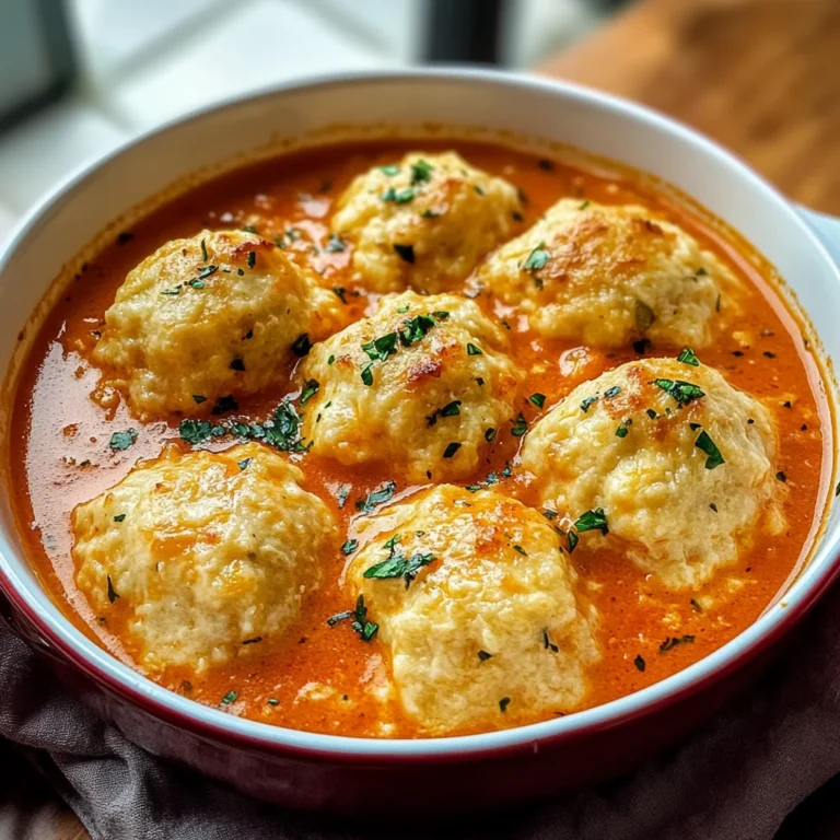 Best Tomato Soup with Cheddar Bay Dumplings