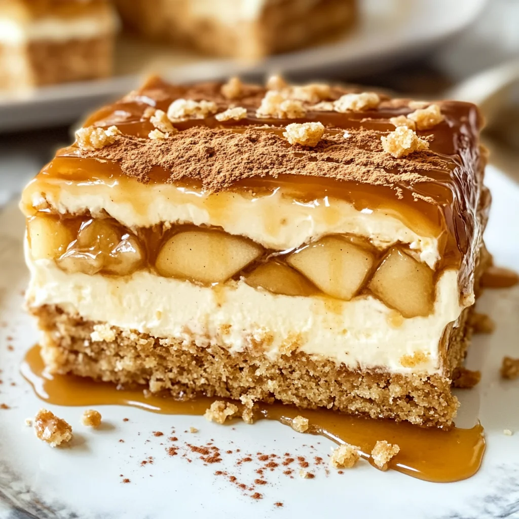 Caramel Apple Eclair Cake