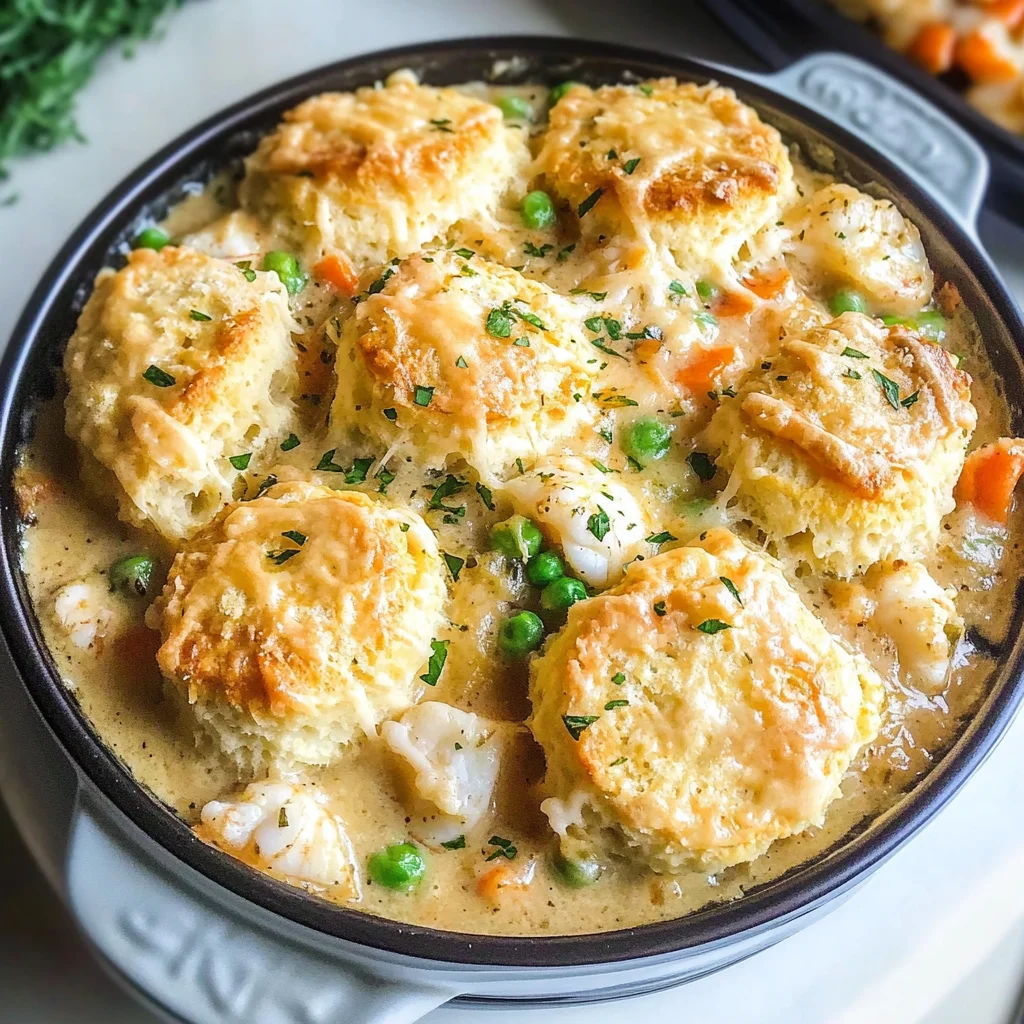Cheddar Bay Biscuit Seafood Pot Pie: An Incredible Comforting Delight