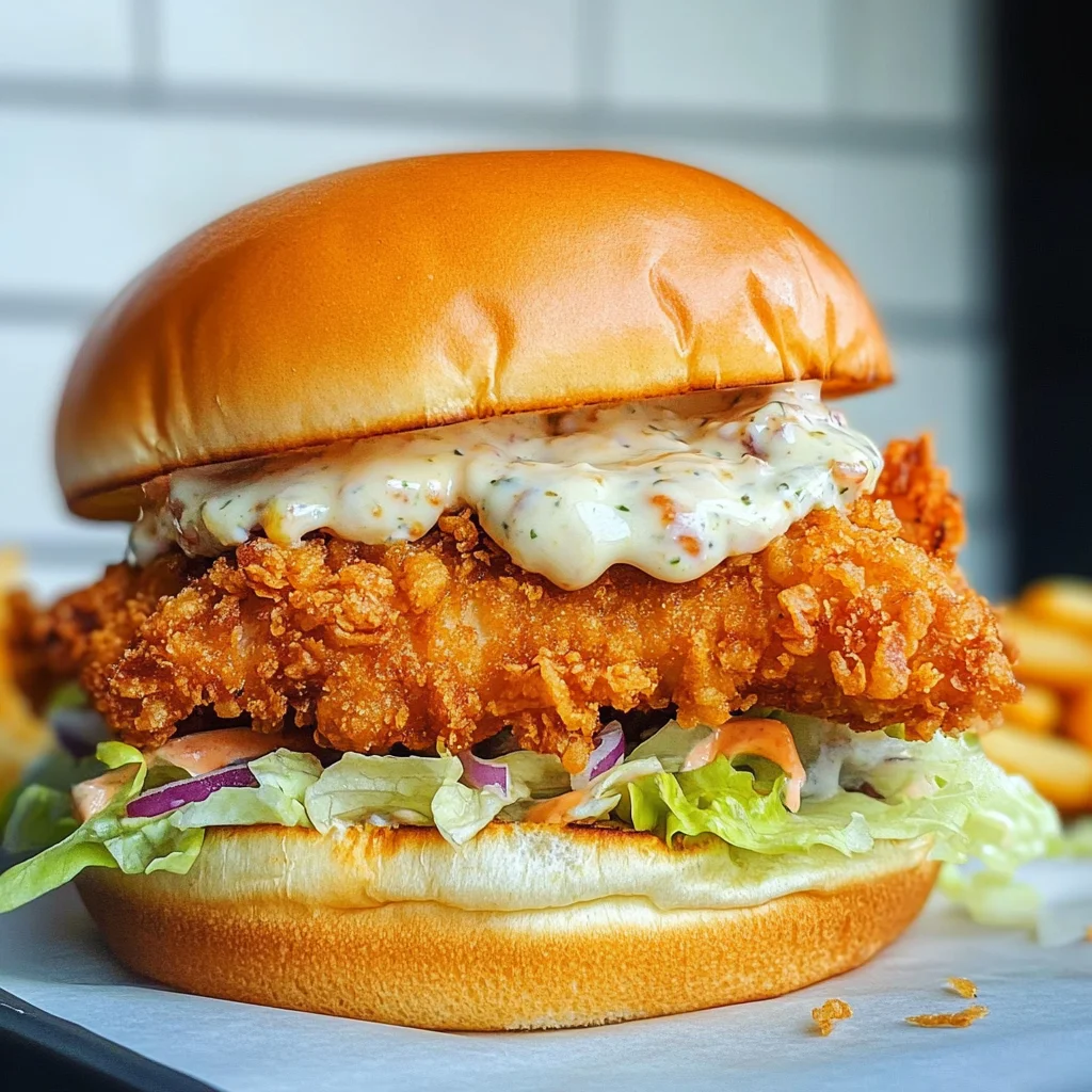 Crispy Fried Cod Fish Sandwich
