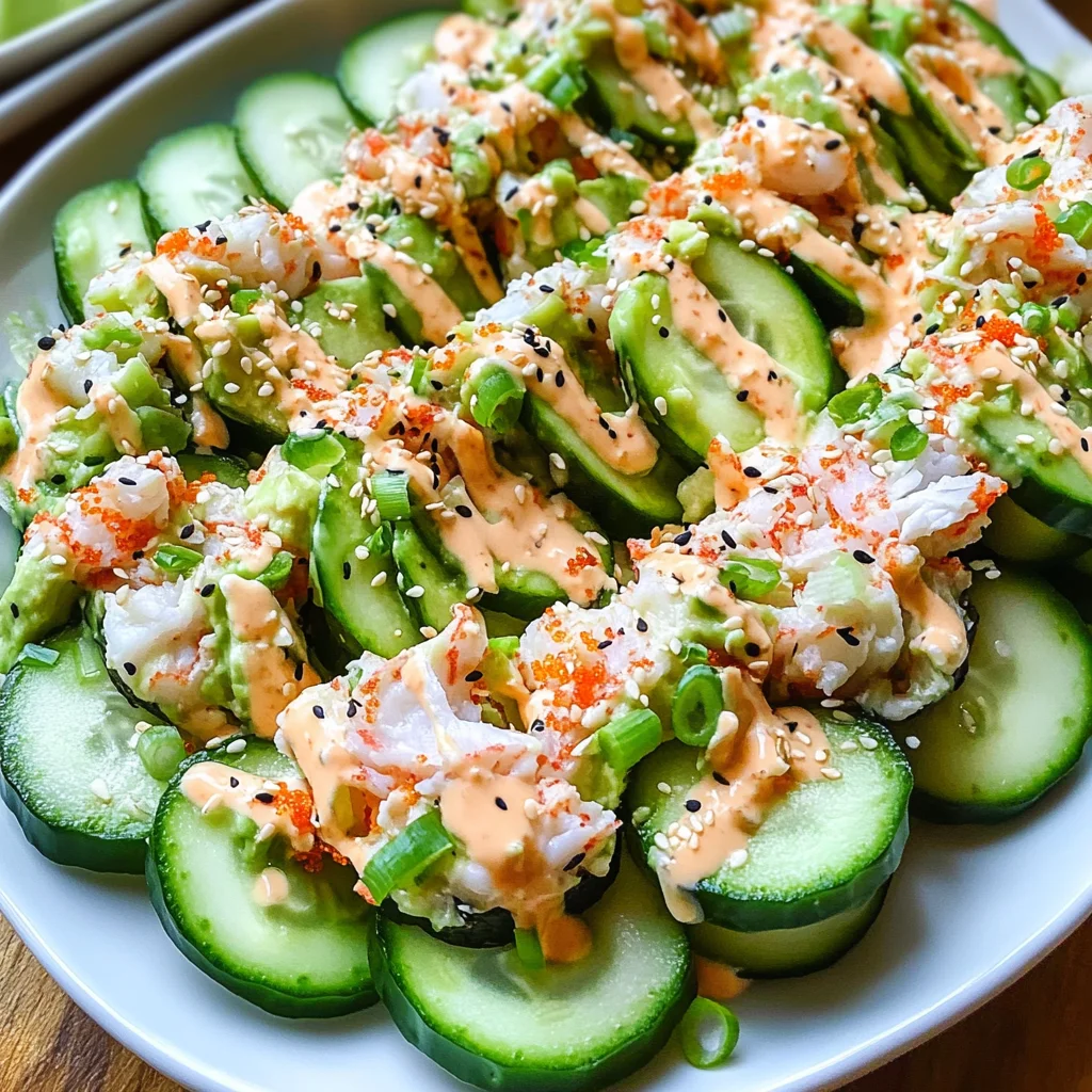 Easy California Roll Cucumber Salad