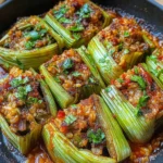 Elegant Stuffed Leeks with Rice and Beef