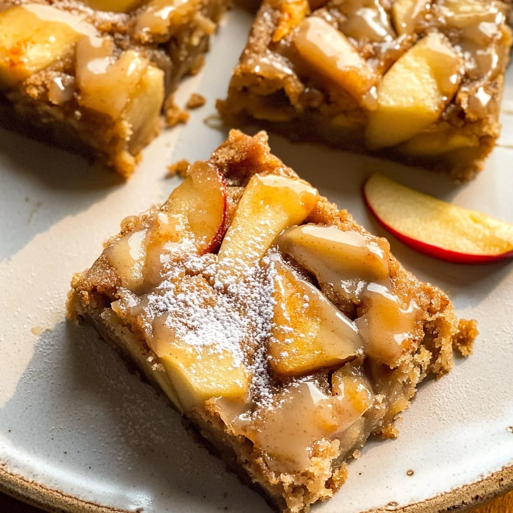 Maple Glazed Apple Blondies