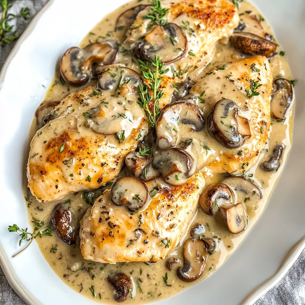 Mushroom Asiago Chicken