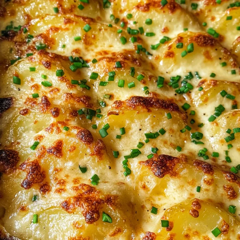 Roasted Garlic Potatoes au Gratin