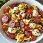 Salami-Mozzarella Tortellini Pasta Salad