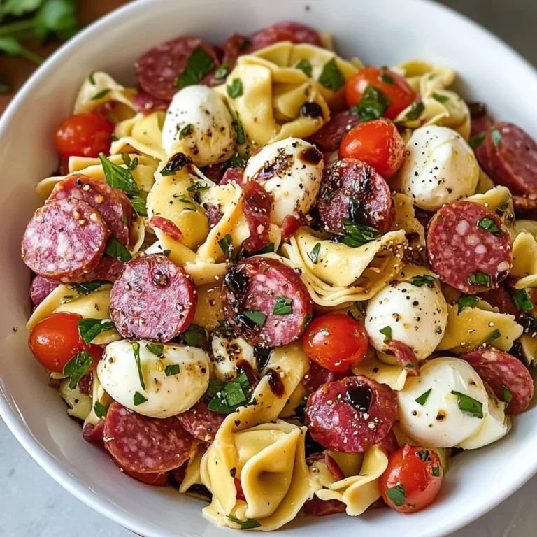 Salami-Mozzarella Tortellini Pasta Salad