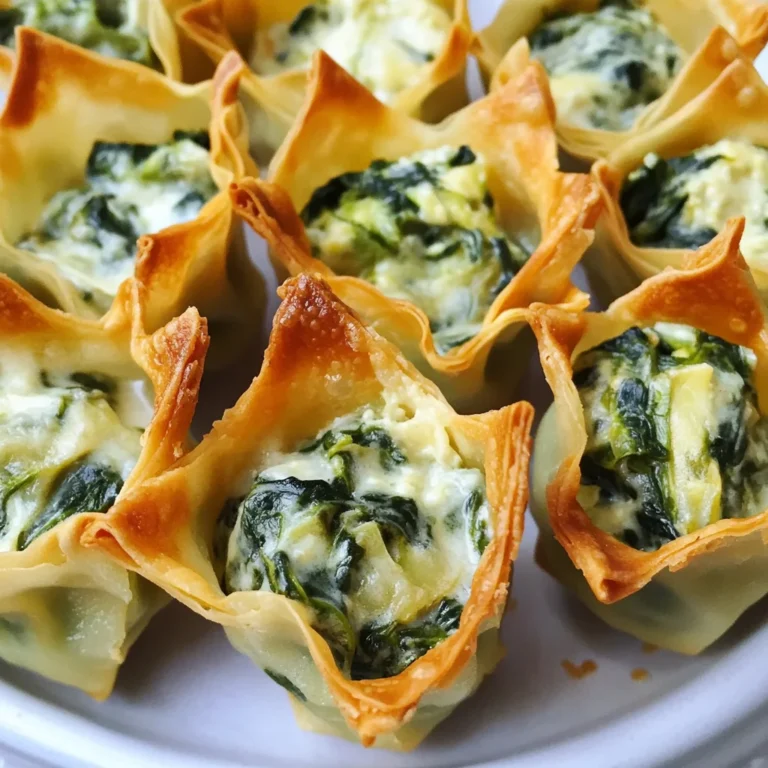 Spinach and Artichoke Wonton Cups