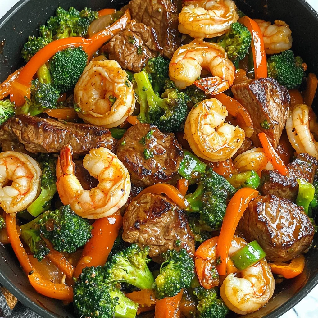 steak and shrimp stir fry