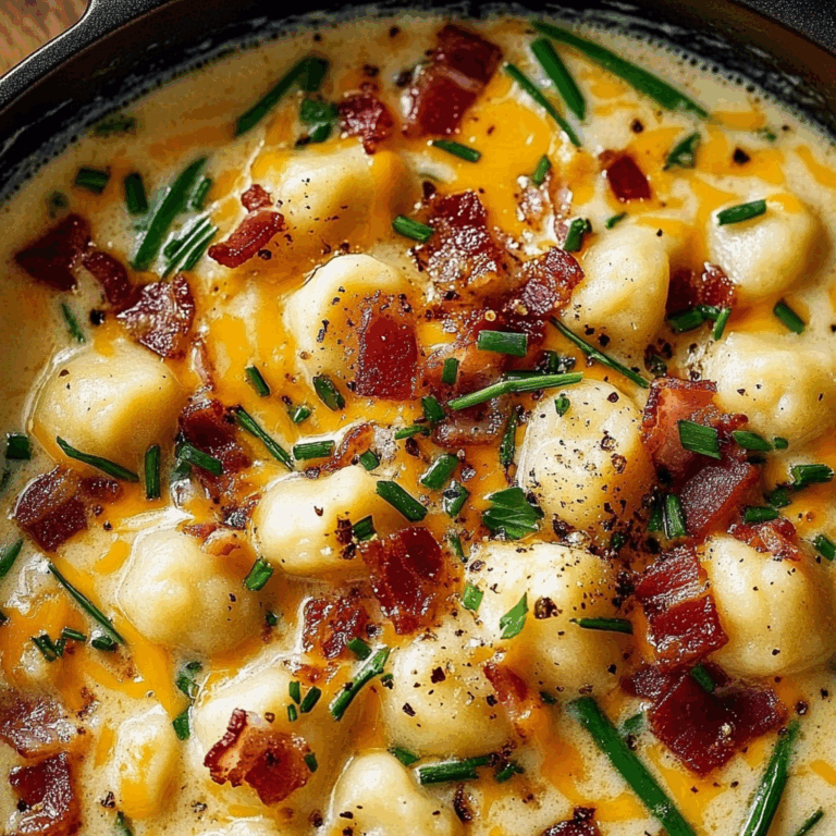 Bacon Cheddar Gnocchi Soup