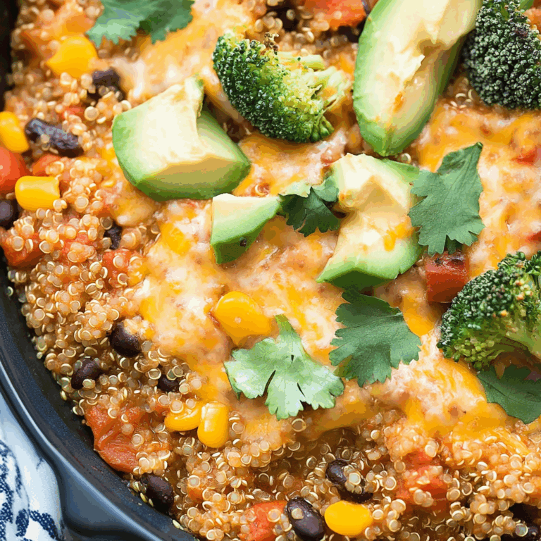 Cheesy Veggie Quinoa Casserole
