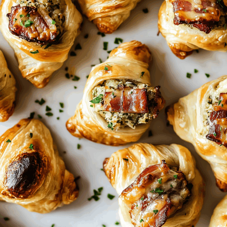 Herb and Cheese Stuffed Puff Pastry Bites