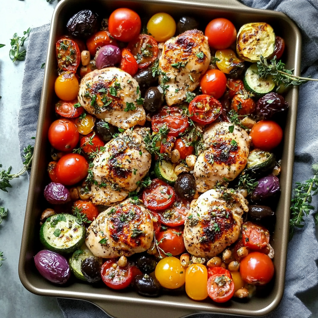 Sheet Pan Greek Chicken and Veggies (Easy One-Pan Meal)